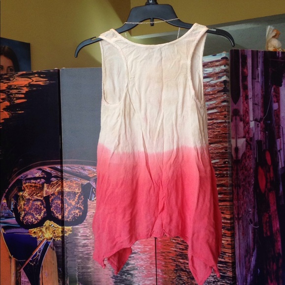 Preppy pink & beige ombré tank tank - Picture 3 of 3